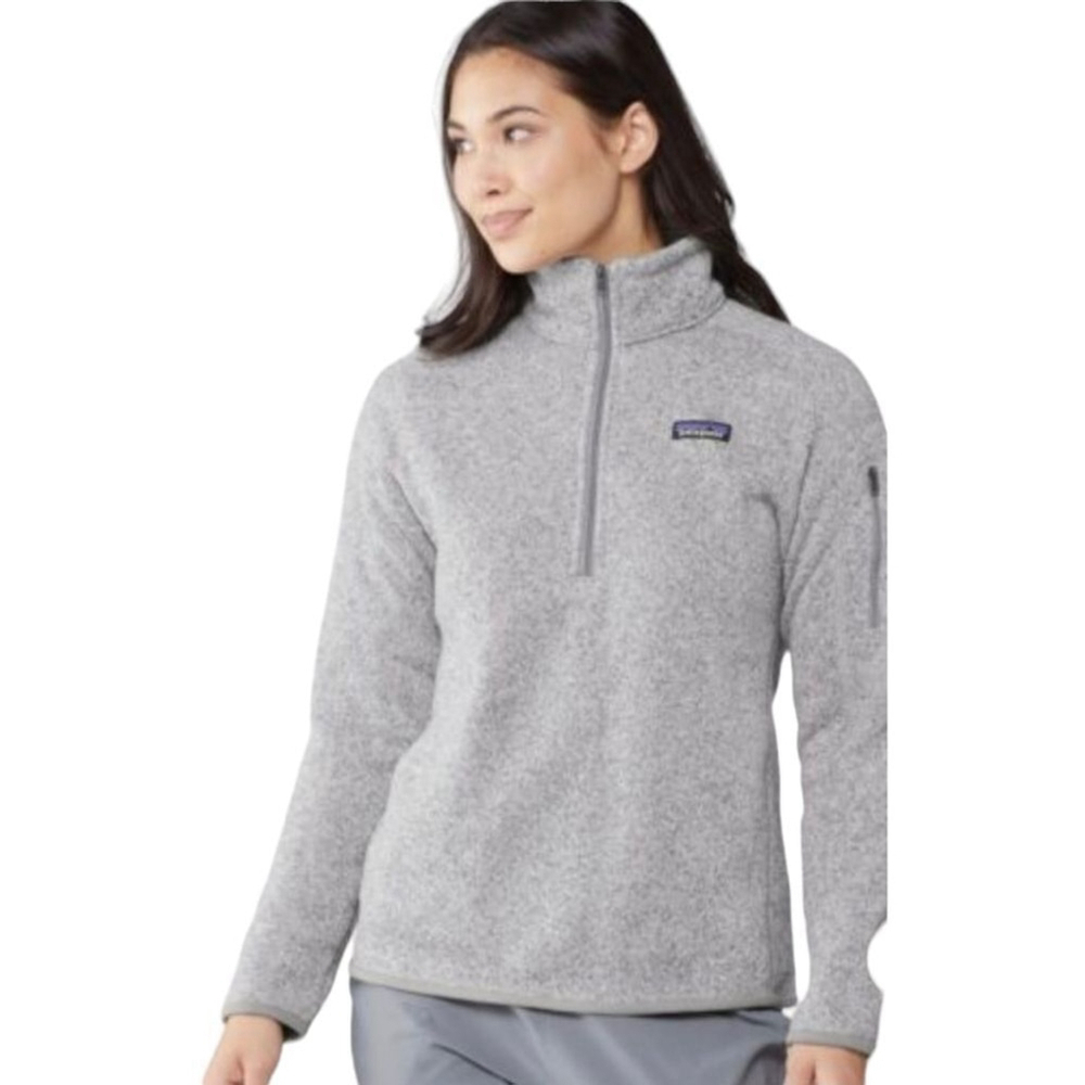 Patagonia Quarter Zip Pullover Better Sweater Fleece Women's sz S in White Birch - Picture 2 of 14